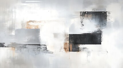 Elegant white flat with muted accent tones and abstract wall art