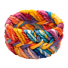 Artistic Woven Bracelet with Freeflowing Interlaced Isolated on Transparent Background