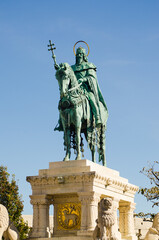 Obraz premium statue of king charles iv in budapest