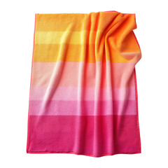 Minimalist Beach Towel with a Large Subtle Color Gr Isolated on Transparent Background