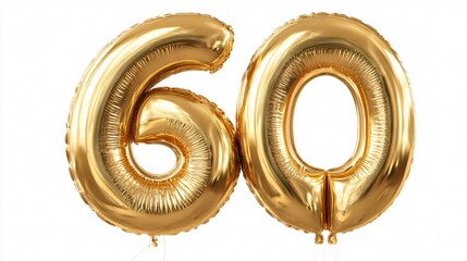 Luxurious Golden Sixty Metallic Balloon for Elegant Celebrations
