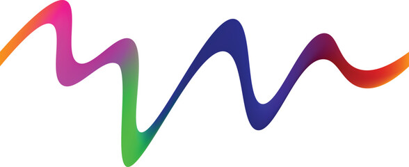 wave shape with colourfull gradient