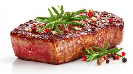 Premium Gourmet Steak on White Background for Culinary Professionals