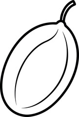 Bilimbi fruit outline icon on transparent background