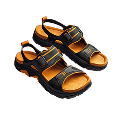 Innovative Waterresistant Sandals with Moisturewick Isolated on Transparent Background