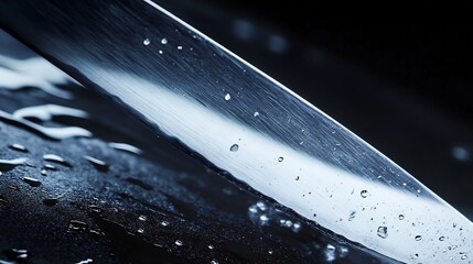 Detailed view of knife slicing through vegetables for cooking Food preparation precision