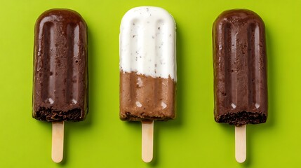 Obraz premium Chocolate Vanilla Ice Pops.