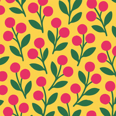 Bright Berries Print Design in Vector
