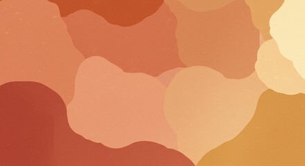 Abstract Warm toned Organic Shapes Background Design Peach Coral and Gold Hues