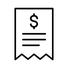 Icon bill on white background vector
Vector line icon shopping and goods