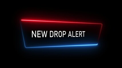 New Drop Alert – Bold Text Animation for Product or Content Launch.