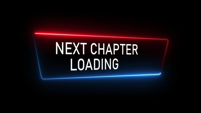 Next Chapter Loading &ndash; Motivational Animated Text with Glowing Typography