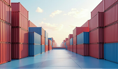 Fototapeta premium container cargo freight ship