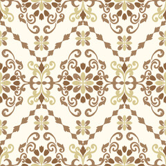 Ikat seamless pattern, Indian motif background, Islamic ethnic, floral embroidery for fabric, print.