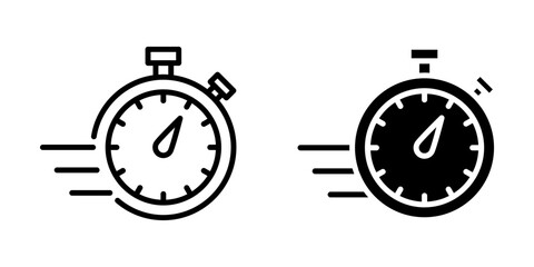 quick Icon set. Symbol isolated white background. vector illustration. color editable.