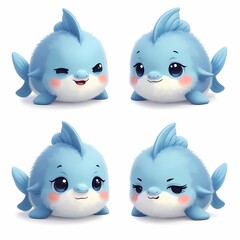 Cute Cartoon Fish Characters