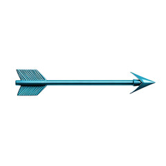 Minimalistic Arrow with a Sleek Outline in Vibrant Isolated on Transparent Background