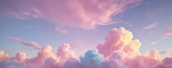 Blurred candy floss sky, soft pink blue yellow blend,  art,  abstract,  soft