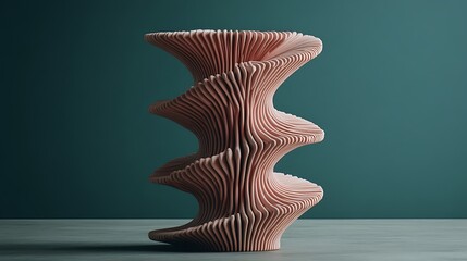 Pink Spiral Abstract Sculpture.