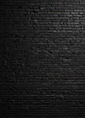 Deep black brick wall; uneven mortar, stark shadows, gritty feel ,  backdrop,  weathered