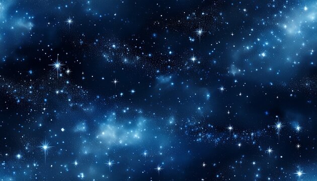 spacey seamless backdrop texture in the cosmos space wallpaper or background with tileable deep royal blue stars and nebula in the night sky astrological or astronomical design with a high degree