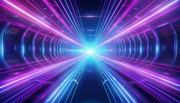 futuristic cosmic gradient tunnel glowing blue and purple abstract digital background