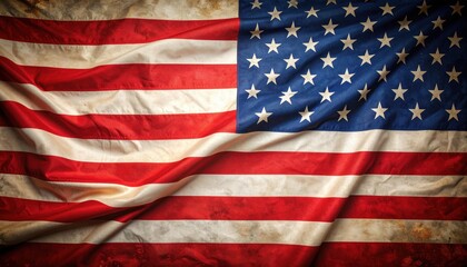 American Flag, Worn and Flowing