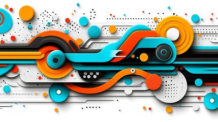 Abstract Colorful Tech Design.