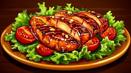 Grilled Chicken Salad Plate.