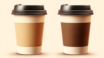 Two Coffee Cups with Take Away.