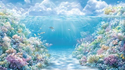Underwater Coral Reef Paradise.