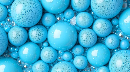 Blue Bubbles Abstract Background