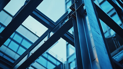 Steel Beams and Glass Panels in Modern Architecture