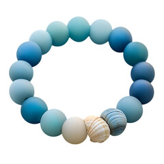 Contemporary Bracelet with Large Matte Beads Isolated on Transparent Background