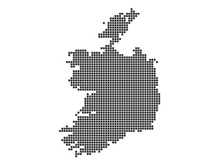 Obraz premium Dotted square map of Ireland Medium