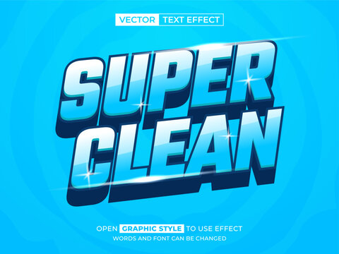 super clean editable text, font effect, 3d text for title