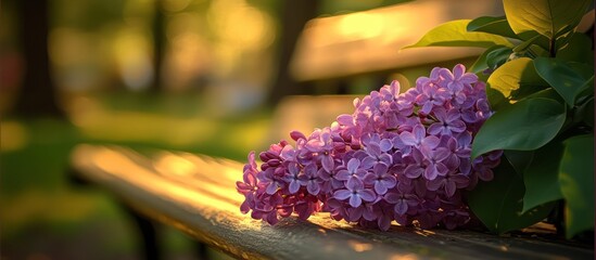 Lilac on Bench