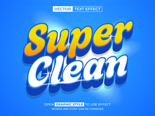 super clean editable text, font effect, 3d text for title