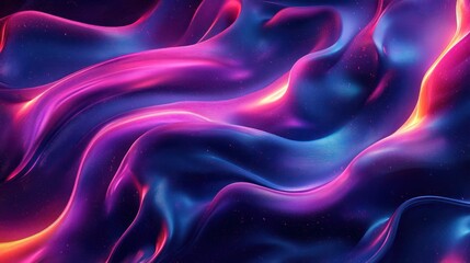 Obraz premium Abstract Wave in Blue Pink