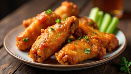 Crispy fried chicken wings, classic buffalo sauce , chicken wings, crispy