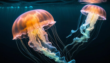 Jellyfish Floating Delicately