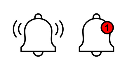 Bell icon vector. Notification sign and symbol for web site design
