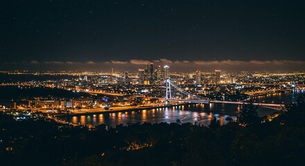 Fototapeta premium a city at night