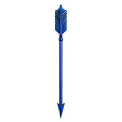 Modern Arrow with Precise Crisp Lines in Regal Roy Isolated on Transparent Background