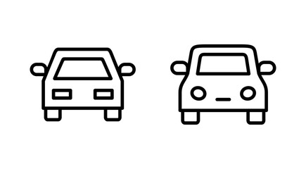 Car icon vector. car sign and symbol. small sedan