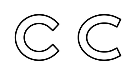 Copyright icon vector. copyright sign and symbol