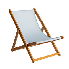 Minimalist Fold Away Wooden Beach Chair with a Slee Isolated on Transparent Background