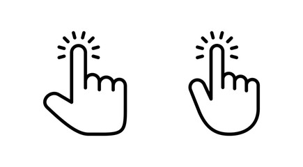 Hand cursor icon vector. cursor sign and symbol. hand cursor icon clik