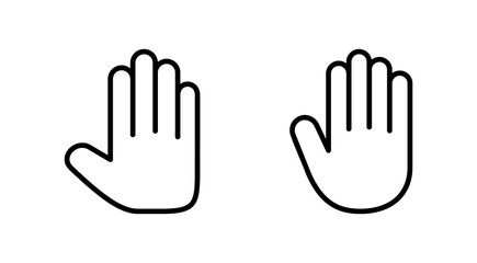 Hand icon vector. hand sign and symbol. palm