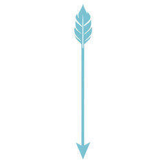 Minimalistic Arrow with a Clear Silhouette in Soft Isolated on Transparent Background